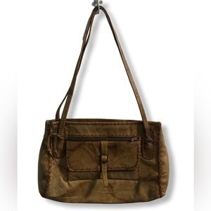 **SALE** Vintage 70s Bacolod Philippines Leather‎ Hobo Crossbody Satchel Handbag